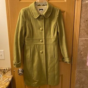 J. Crew Green Wool Peacoat, Size 4